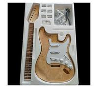 Corpo Chitarra Fatto a Mano Kit Chitarra Fai-da-Te Chitarra Elettrica Materiale Per La Fabbricazione Di Acero In Legno Massello Pelle Corpo In Tiglio Manico In Acero Duro Combinazione Di Materiali Per