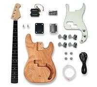 corpo chitarra Kit Corpo E Collo Per Basso Elettrico Manico In Acero Corpo In Legno Barile Progetto Incompiuto Tutte Le Parti Di Basso Fai Da Te kit chitarra fai da te