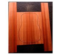 corpo chitarra Materiale Di Lana Impiallacciato Sul Retro Della Chitarra In Legno Di Sandalo Rosso E Mogano Completo Materiale Per La Fabbricazione Di Chitarra Singola kit chitarra fai da te (Color :