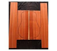 corpo chitarra Materiale Di Lana Impiallacciato Sul Retro Della Chitarra In Legno Di Sandalo Rosso E Mogano Completo Materiale Per La Fabbricazione Di Chitarra Singola kit chitarra fai da te (Color :