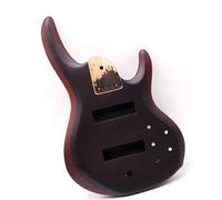 corpo della chitarra Corpo Basso Elettrico In Pelle Di Hickory Legno Di Okoume Con Manico Per Chitarra A 24 Tasti
