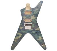 Corpo Della Chitarra Corpo Per Chitarra Elettrica In Legno Massello Trattamento Nitro Forma Speciale Parti Di Ricambio 2 Fori Per Pickup HH