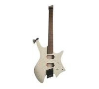 Corpo della Chitarra Incompiuto 6 corde Headless Set Chitarra Elettrica Con Impiallacciatura d'acero Corpo in Mogano Collo in Legno D'acero 24 Tasti Arrosto In Legno D'acero