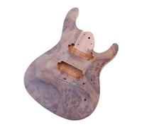 corpo della chitarra incompiuto Corpo per chitarra elettrica a 8 corde Corpo in radica di radica con corpo in legno di Okoume per chitarra elettrica