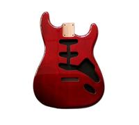 corpo della chitarra incompiuto Doppio Incantesimo In Ontano Per Accessori Corpo Chitarra Elettrica ST SSS Prodotto Semilavorato Corpo In Ontano Fai Da Te Trasparente Rosso Lucido