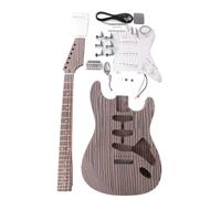 Corpo Della Chitarra Kit Fai Da Te Per Chitarra Elettrica A 6 Corde Con Corpo E Manico In Zebrano E Tutto L'hardware