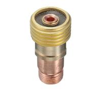 Corpo delle pinze in ottone per connettore a lente a gas tozzo con rete compatibile con torcia Tig Wp-17/18/26 1,0/1,6/2,4/3,2 mm oro 14 x 28,1 mm