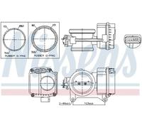 Corpo farfallato elettrico 955096 NISSENS per RENAULT DACIA OPEL