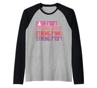 Corpo Forte Mente Forte Mamma Forte Yoga Mamma Maglia con Maniche Raglan