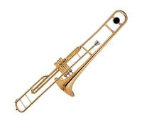 Corpo in ottone laccato oro di grado popolare Valvole a pistone Trombone contralto