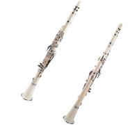 Corpo in plastica bianca Bb key 17 nichelato strumento clarinetto set con scatola adatto per principianti