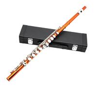 Corpo In Tubo Di Rame Bianco Flauto A Foro Chiuso Con Chiave C A 16 Fori Per Studenti Con Custodia Per Il Trasporto Flauto Traverso per Principiante