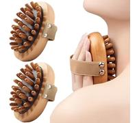 Corpo massaggio a pennello meridiano, 2 pcs corpo massaggio a pennello meridiano, strumenti di legno portatili con cinturino, per la rimozione della cellulite, modellatura, sollievo dal dolore muscol