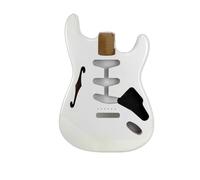 Corpo Per Chitarra Elettrica Thinline Bianco In Legno Di Ontano Con Fori F
