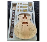Corpo Per Chitarra Incompiuto Chitarra Elettrica Set Completo Combinazione Mogano Corpo In Legno Massello Mappa Modello Macchia(H14)