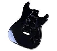 Corpo Per Chitarra Incompiuto Parte Del Corpo In Pioppo Per Chitarra Elettrica Nera Per Fai Da Te(For ST)