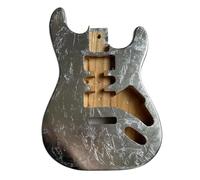 Corpo Per Chitarra Incompiuto Paulownia Gold Silver Foil Sigillato Con Vernice Corpo Della Chitarra Elettrica Sostituzione Fai Da Te(Silver)