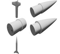 Corpo Razzo Modello per Motore 18mm Estes Quest Lancio Kit Stampato 3D