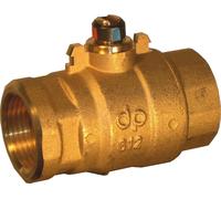 Corpo valvola a sfera 2 vie tutto o niente in ottone nichelato 1 pollice e un qu