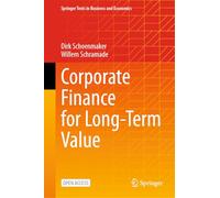 Dirk Schoenmaker Willem Schr Corporate Finance for Long-Term (Copertina rigida)