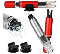 Corpower 2 Pezzi Taglia Cinture di Sicurezza e Rompivetro per Auto, Martello di Emergenza con Torcia e Fischietto di Salvataggio, Strumento di Sicurezza per Fughe di Emergenza da Incidenti Stradali