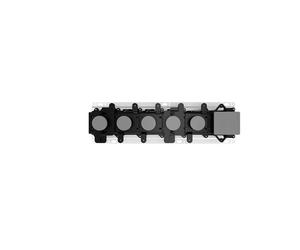 Corps encastré Gessi pour thermostat encastré 3/4 haute performance avec commande par bouton-poussoir pour montage horizontal uniquement avec 4 sorties séparées, avec clapet anti-retour, 63015031, 630