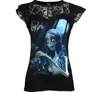 Corpse Bride Emily - Glow in The Dark Donna T-Shirt Nero L 95% Viscosa, 5% elasthane Slim Fit