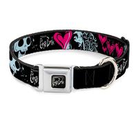 Corpse Bride Seatbelt Buckle Dog Collar 1.5" Wide - Fits 20-31" Neck - Large