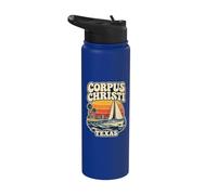Corpus Christi State Texas TX Barca a vela Vintage Stainless Steel Insulated Water Bottle