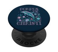 CORPUS CHRISTI TX DELFINO SOUVENIR DA SPIAGGIA COLORATO PopSockets PopGrip Adesivo
