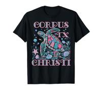 CORPUS CHRISTI TX TARTARUGA AMANTE COLORATO SPIAGGIA SOUVENIR Maglietta