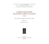 Corpus dei Papiri Filosofici Greci e Latini. Testi e lessico nei papiri di cultu