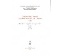 Corpus dei papiri filosofici greci e latini. Testi e lessico nei papiri di cultura greca e latina. Vol. 4/2: Tavole