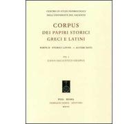Corpus dei papiri storici greci e latini. Parte B. Storici latini. Vol. 1: Autori noti. Caius Sallustius Crispus.