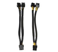 Correa 2 Pezzi GPU VGA PCI-E 8 Pin Femmina a Doppio 8 (6 + 2) Pin Adattatore PCI Express di Alimentazione Splitter con Maniche Intrecciate 8 Pollici