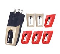 Correa 6Pcs Giradischi per Giradischi in Vinile Giradischi con Ago per Giradischi con Stilo Diamantato di Ricambio per Giradischi per Giradischi Ago