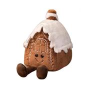 Correa Natale Peluche Cuscino Farcito Biscotto al Cioccolato Decorazione Un Forma di Casa Cuscino Carino Divertente Albero di Natale Decorazione per Feste Bambola C