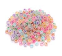 Correa Perline con Lettere Rotonde in Acrilico Perline con Lettere Perline Fosforescenti per Braccialetti Creazione di Gioielli Fai-da-Te