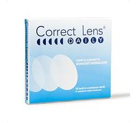 Correct Lens, Daily Lens, Lenti a Contatto Giornaliere per Miopia, Lenti a Contatto Usa e Getta Sicure e Facili da Applicare, Diottrie -5,25, Confezione da 30 Lenti Monouso