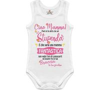Corredino Neonato Body neonata smanicato 0-3 mesi femmina - Auguri mamma “sei stupenda” - Idea regalo nascita, compleanno e festa della mamma neonata - Frase divertente
