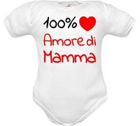 Corredino Neonato body per neonati cotone frase 100% amore di mamma manche corte o in caldo cotone manica lunga, smanicati e set con bavetta cappello e tutine