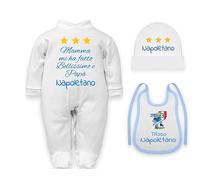 Corredino Neonato Body per neonati in cotone per San Valentino e piccoli tifosi del Napoli