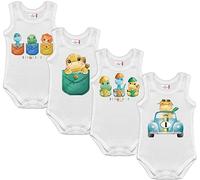 Corredino Neonato Set body 12-18 mesi maschio senza manica bianco dinosauro (dino-w-sm 12 mesi)
