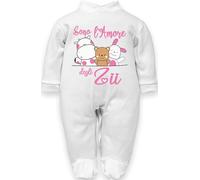 Corredino Neonato Tutina Neonata “Sono l’Amore degli Zii” - Idea Regalo per Zia e Zio - Body bimba rosa in caldo cotone 100% Made in Italy - Regalo Nascita femmina o Baby Shower 0 mesi