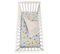 Corredo Completo Culla Neonato 3 Pezzi AZZURRO, Set Biancheria Lettino con Sacco Piumino, Imbottitura e Federa, 100% Cotone Ipoallergenico, Made in Italy