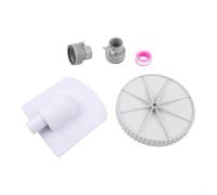 Corredo di plastica bianco di conversione della pompa dello scrematore per le piscine Sfx1000 e Sfx1500 con i connettori del tubo flessibile ed il nastro della materia prima per la riparazione