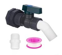 Corredo di plastica della spina del carro armato della pioggia 3/4" con il centro della valvola per la raccolta dell'acqua piovana nelle impostazioni domestiche ed all'aperto