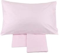 Corredo Italiano® - Monocolore Baby - Set Lenzuola (3 pezzi Sopr Sotto+Federa) Tinta Unita per Culla Lettino puro cotone - 100% Made in Italy (Rosa chiaro)