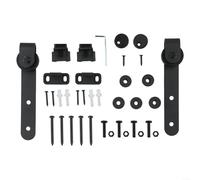 Corredo scorrevole silenzioso dell'hardware della porta del fienile per i Governi con la ferrovia del acciaio al carbonio, la guida del pavimento, i limitatori e le viti complete