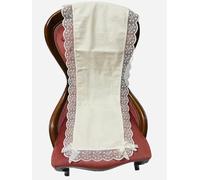 Corredocasa Centrini Tris e Runner Panna in Merletto di Pizzo con Motivo a Cuori Eleganti Centri Decorativi per Tavola e Casa, Ideali per Occasioni Speciali e Arredamento Classico (Runner 40x130)